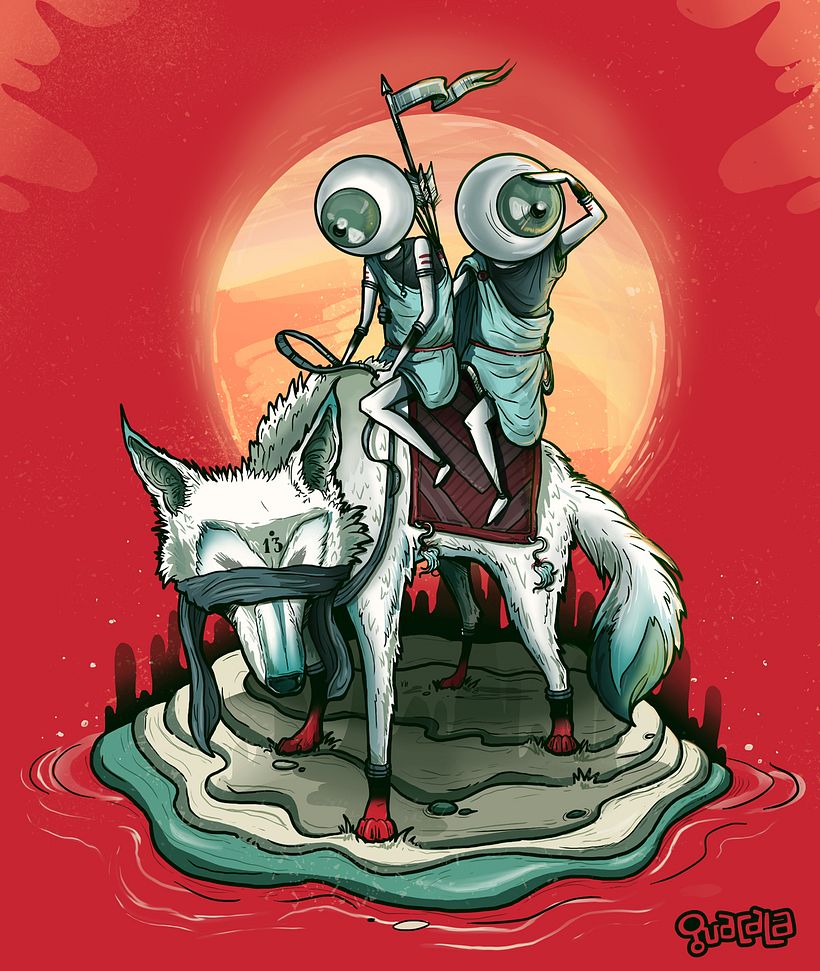 LOS OJOS QUE TODO LO VEN  //// digital illustration // C. Guacala  - Ilustración tradicional