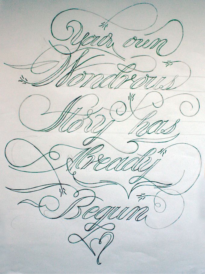 Lettering sobre tela - Diseño gráfico