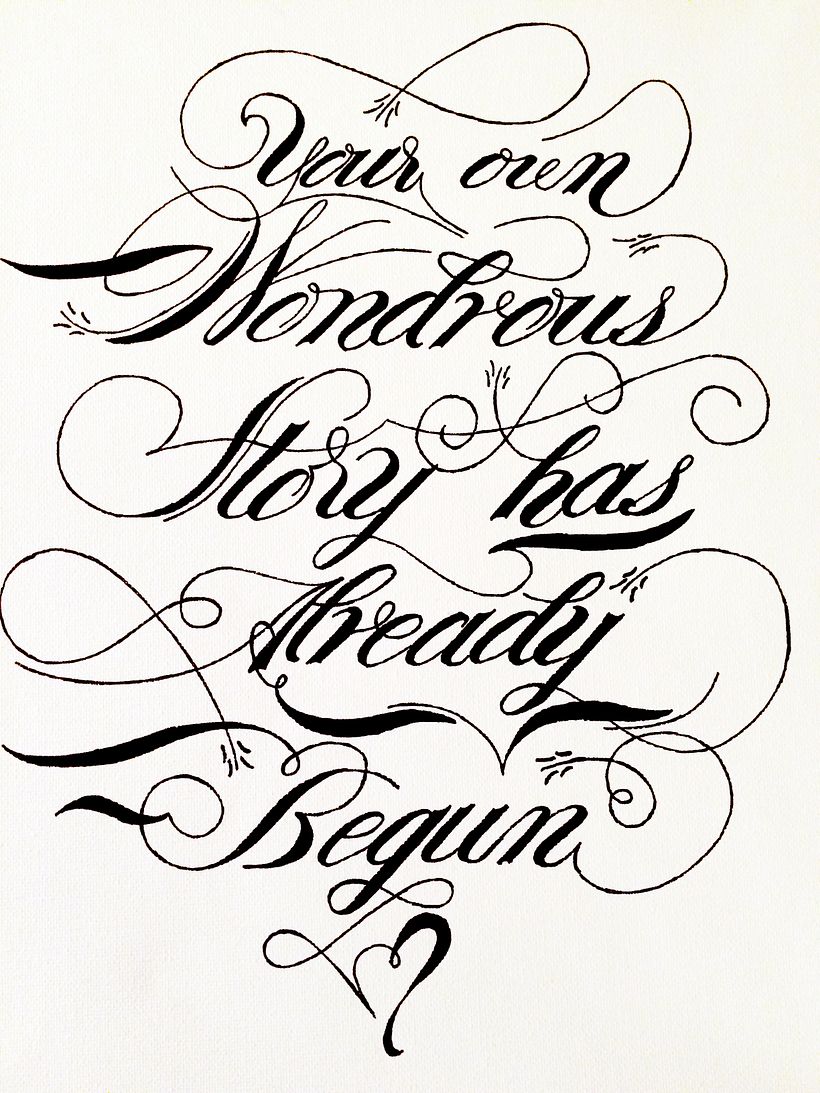 Lettering sobre tela - Diseño gráfico