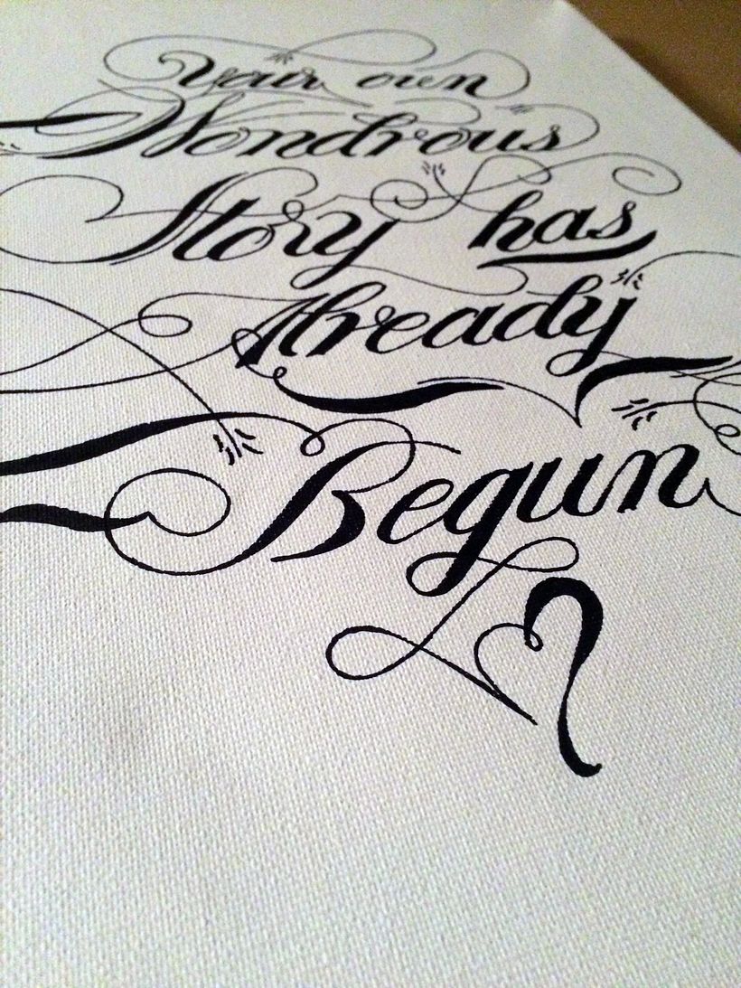 Lettering sobre tela - Diseño gráfico