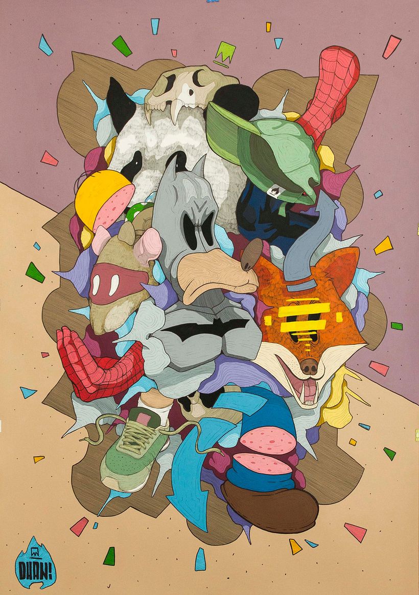 Ilustraciones con reminiscencias urbanas de Dhani Barragan 5