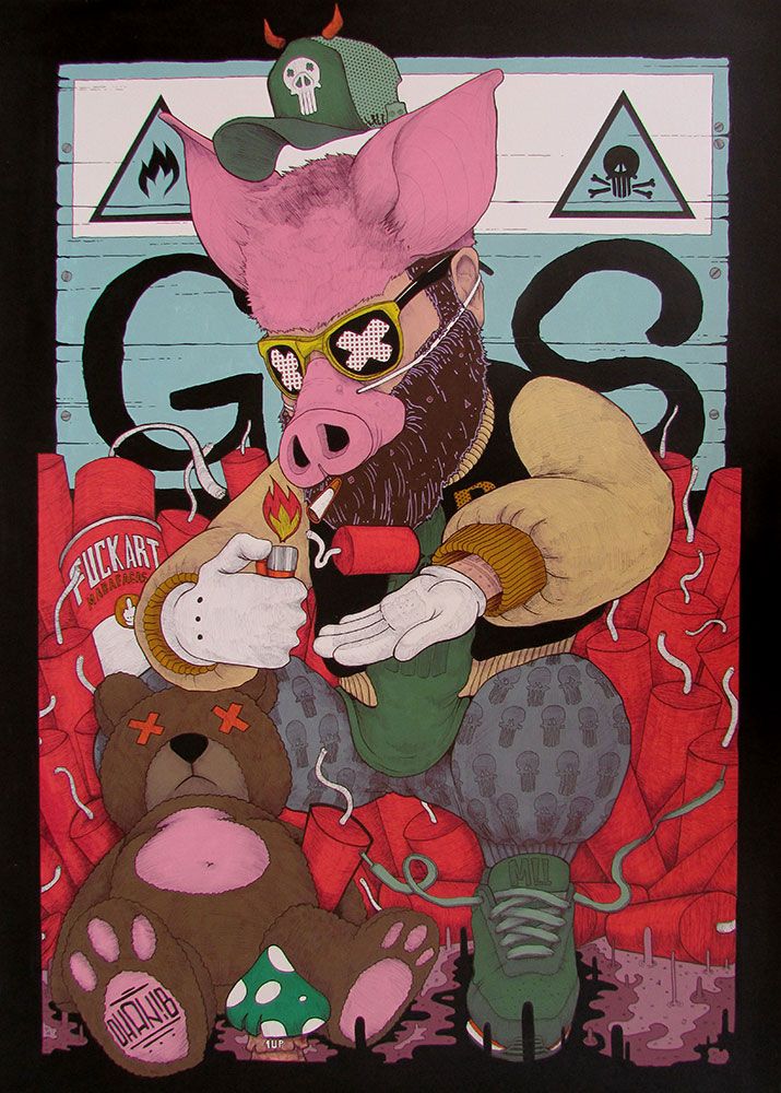 Ilustraciones con reminiscencias urbanas de Dhani Barragan 9