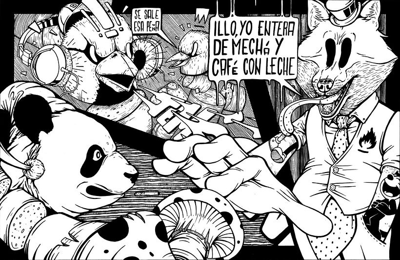 Ilustraciones con reminiscencias urbanas de Dhani Barragan 11