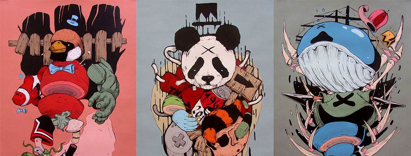 Ilustraciones con reminiscencias urbanas de Dhani Barragan 6
