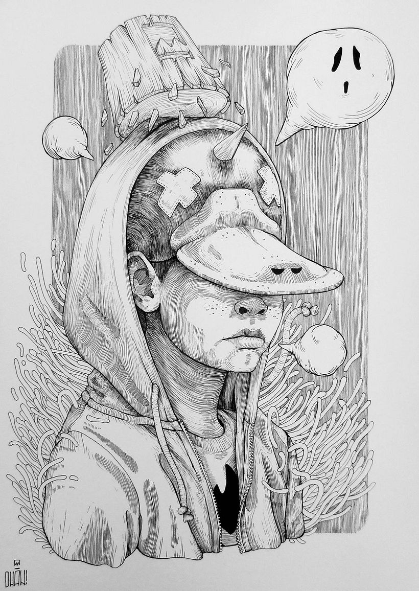 Ilustraciones con reminiscencias urbanas de Dhani Barragan 12