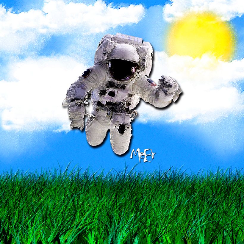 Astronauta en la tierra - ilustración -1
