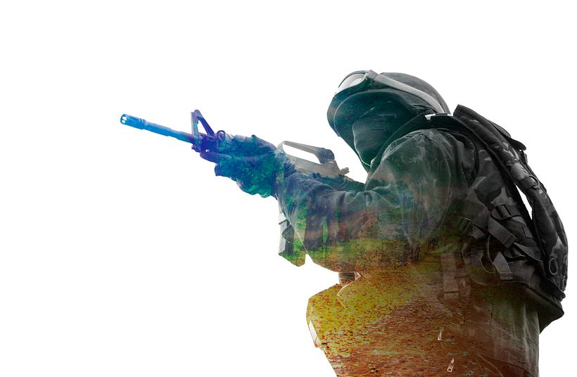 Soldado - Doble exposición -1