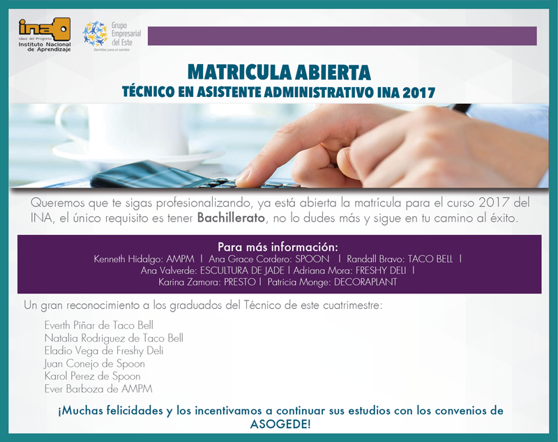 Anuncio Matricula INA Copyright © Todos los Derechos Reservados -1
