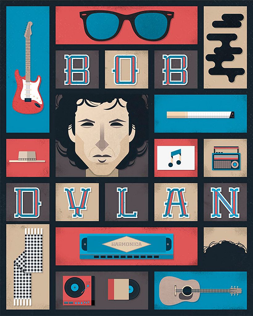 Diseños e ilustraciones que homenajean a Bob Dylan 14