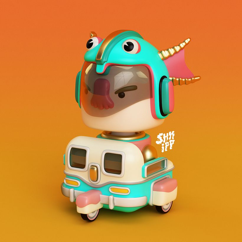 Mi Proyecto del curso: Diseño de personajes en Cinema 4D: del boceto a la impresión 3D -1