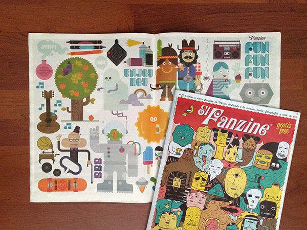 Lúdico (ilustraciones para páginas centrales de la publicación El Fanzine) 4