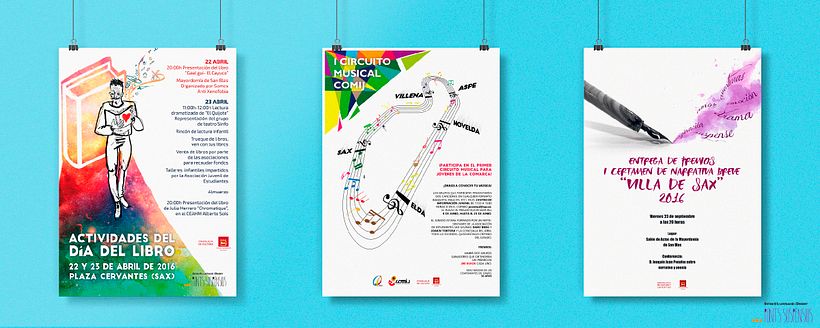 Diseño de carteleria - Ayuntamiento de Sax y Clínica MyMind 2