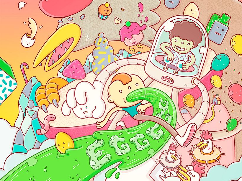 Egggggg, un juego para iOS y Android ilustrado por Brosmind 1
