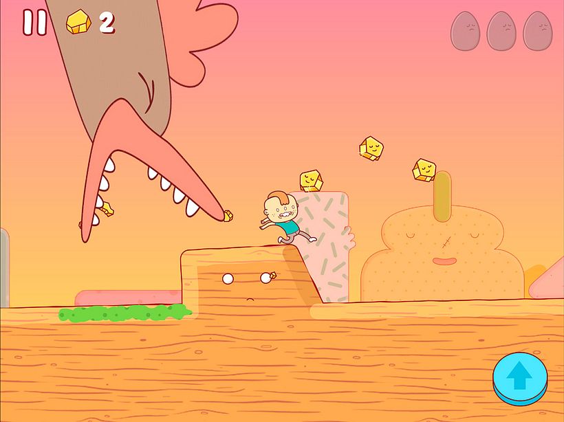 Egggggg, un juego para iOS y Android ilustrado por Brosmind 5