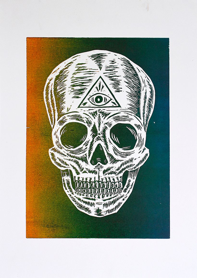 Skull engraved 4