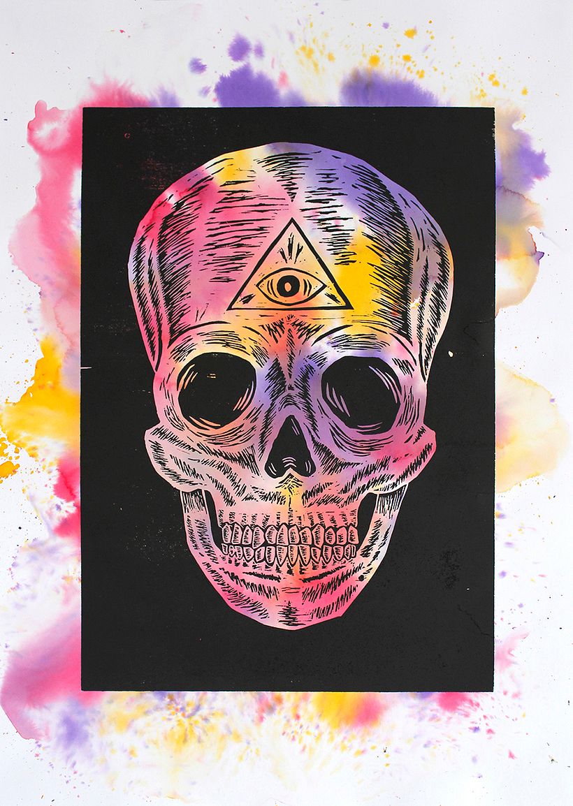 Skull engraved 6