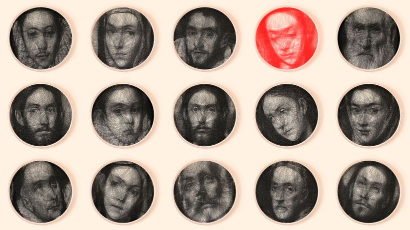 Los retratos, creados con hilo, de Petros Vrellis 1