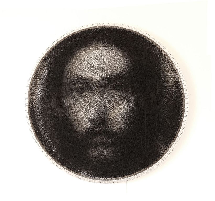 Los retratos, creados con hilo, de Petros Vrellis 2