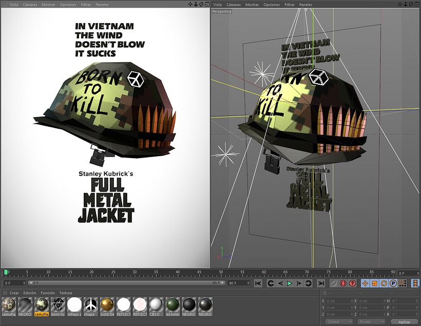 Poster FULL METAL JACKET Low Poly 1
