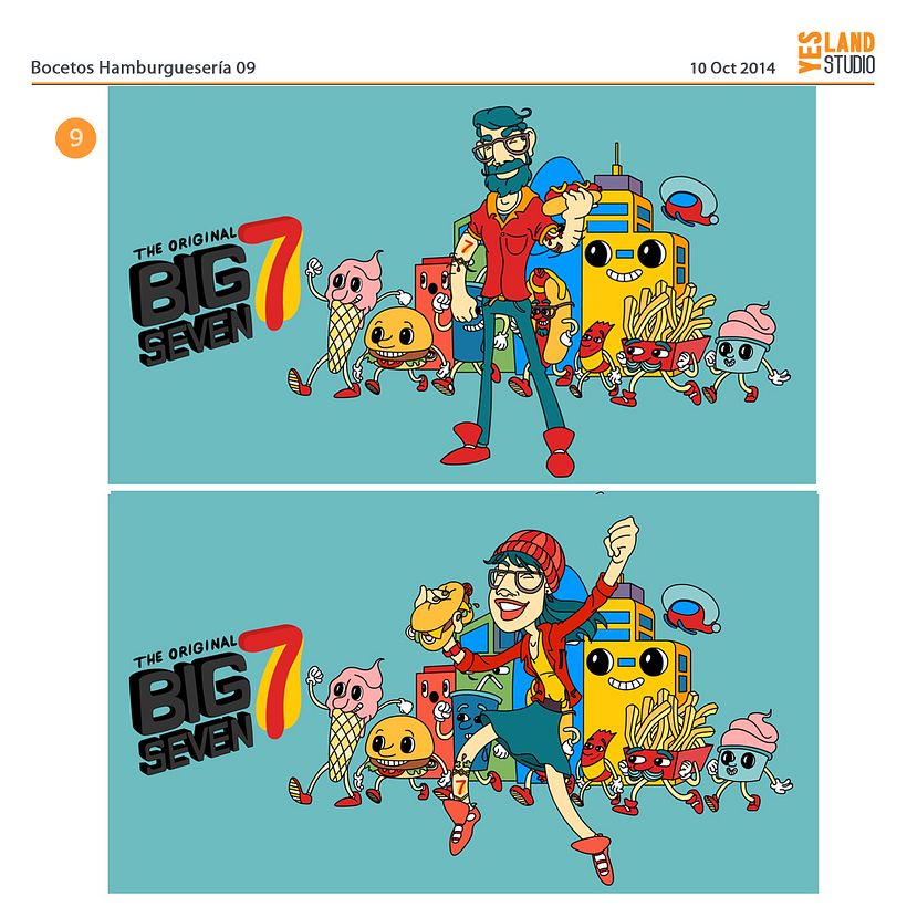The original Big 7 - Ilustración tradicional