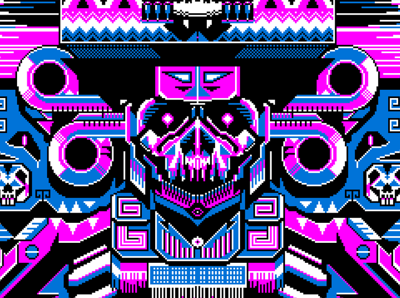 Mictlantecuhtli - Lord of Mictlan - Ilustração tradicional
