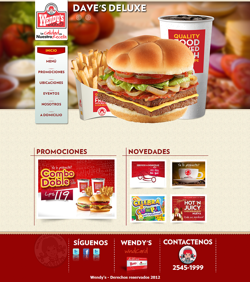 Pagina web - Wendys -1