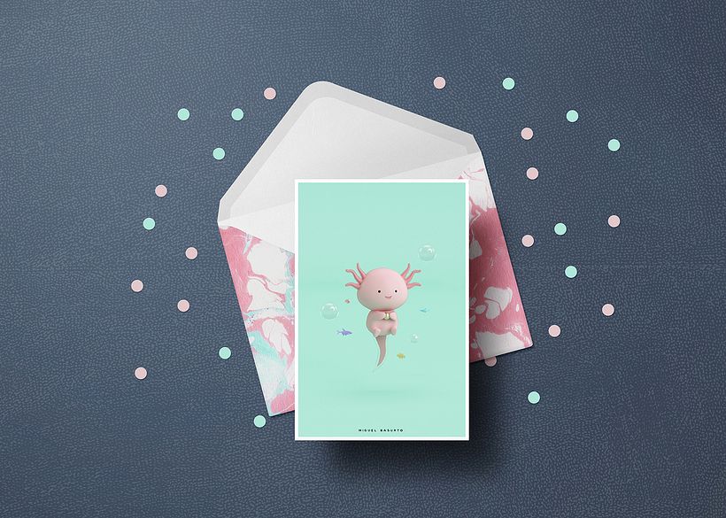 Axolot Postales 3D 1