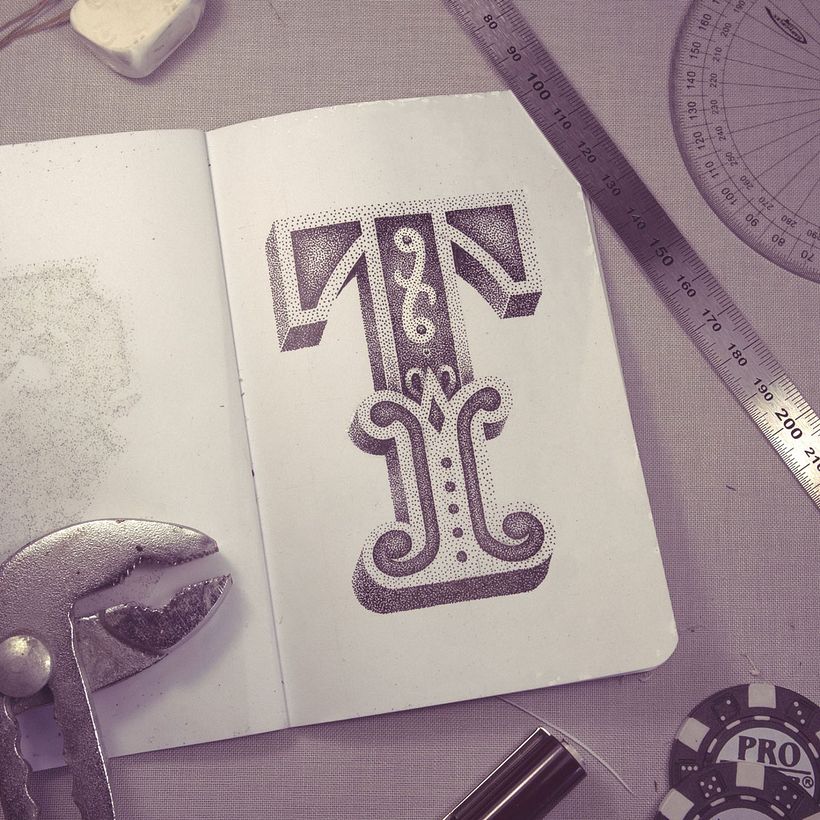 Dibujando lettering punto por punto 9