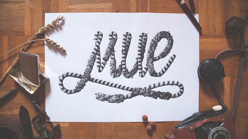 Dibujando lettering punto por punto 12