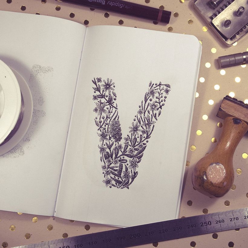 Dibujando lettering punto por punto 26