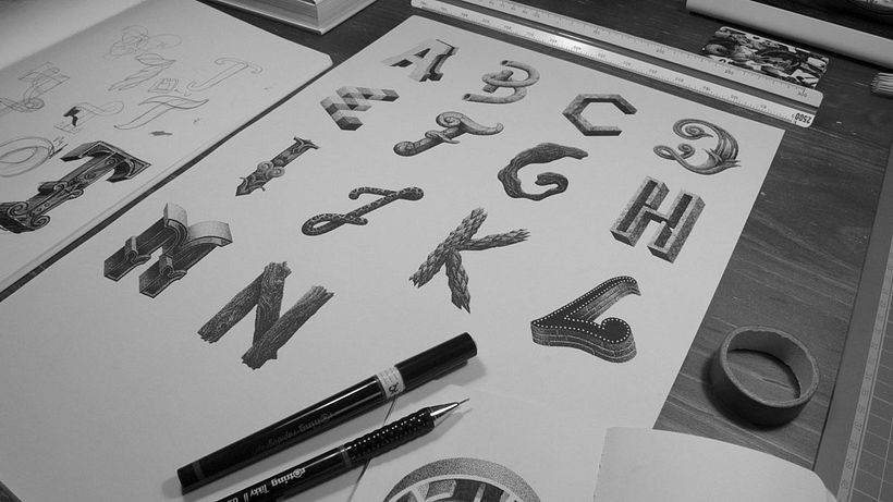 Dibujando lettering punto por punto 25