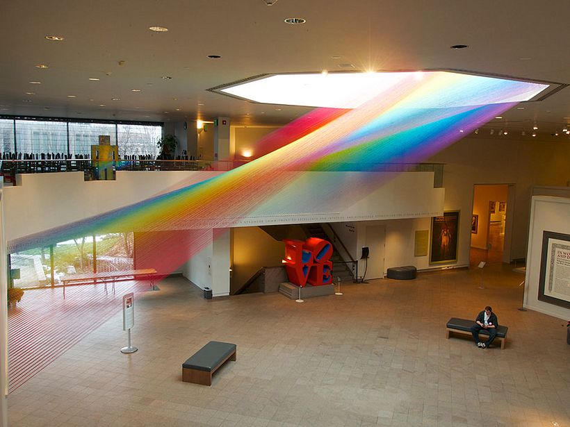 Gabriel Dawe crea arcoíris con hilo y sin agua 7