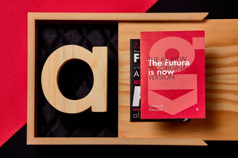 Pack promocional para la tipografía Futura ND Alternate 0