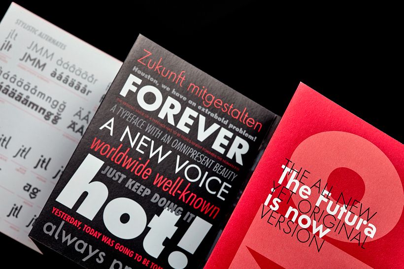 Pack promocional para la tipografía Futura ND Alternate 4