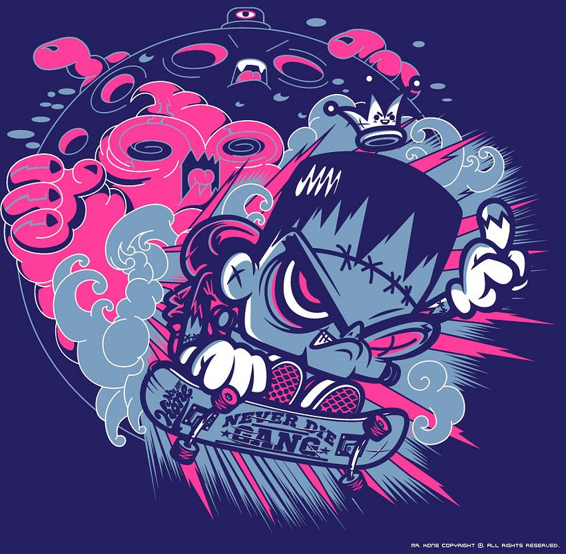 Las ilustraciones con aire gamberro y urbano de Mr. Kone 1