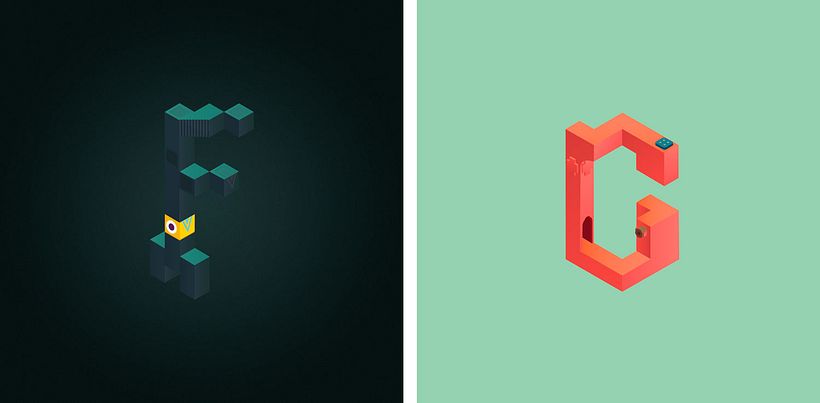 Alphabet Valley, la tipografía basada en Monument Valley 7