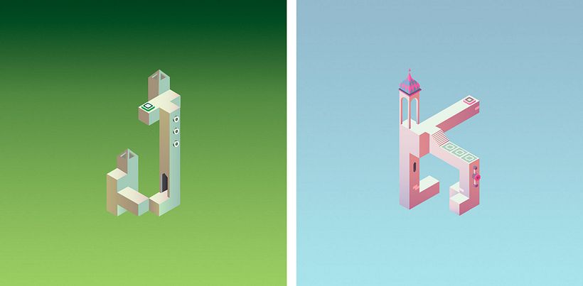 Alphabet Valley, la tipografía basada en Monument Valley 10