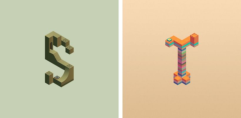 Alphabet Valley, la tipografía basada en Monument Valley 17