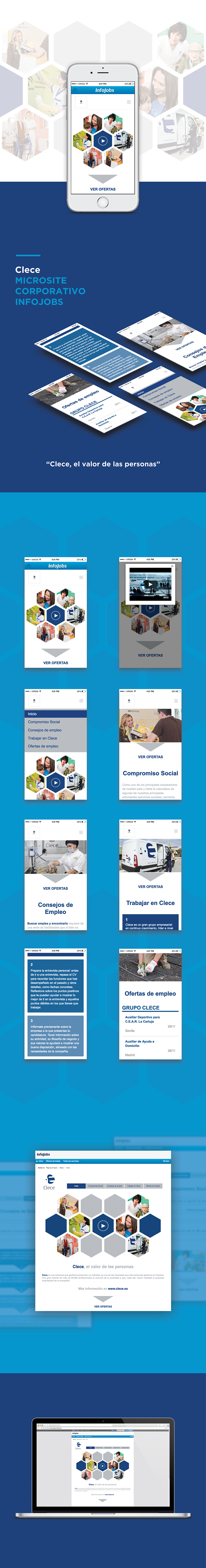 Microsite corporativa Infojobs para CLECE (GRUPO ACS) 2