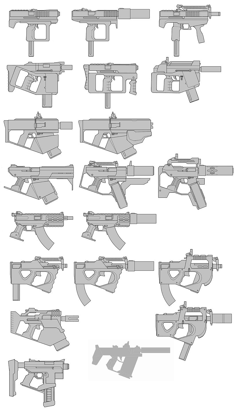 Weapons concept art 1