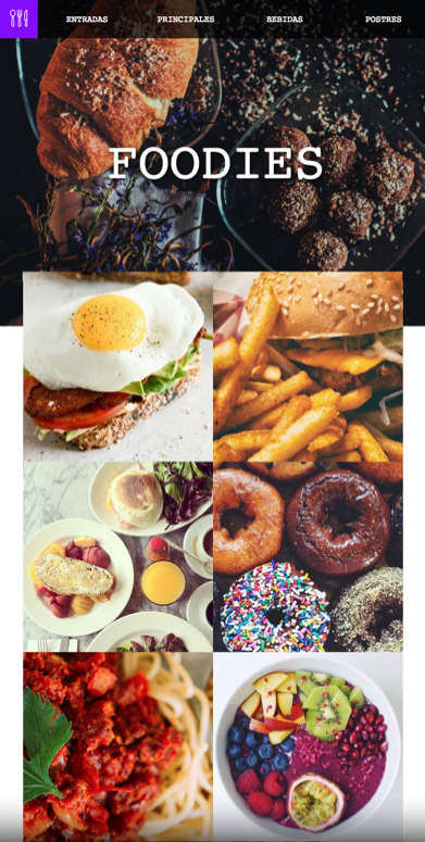 Foodies - Mi Proyecto del curso: Técnicas de Desarrollo Web con HTML5 y CSS3 1