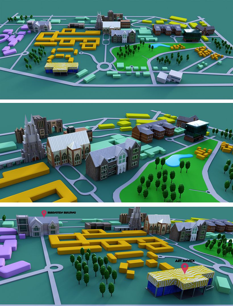 ilustracion de mapa en 3D . 0