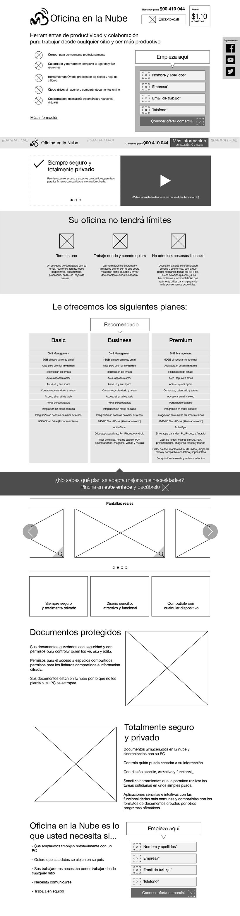 Métricas KPI, diseño y maquetación para landing page Movistar Ecuador 12