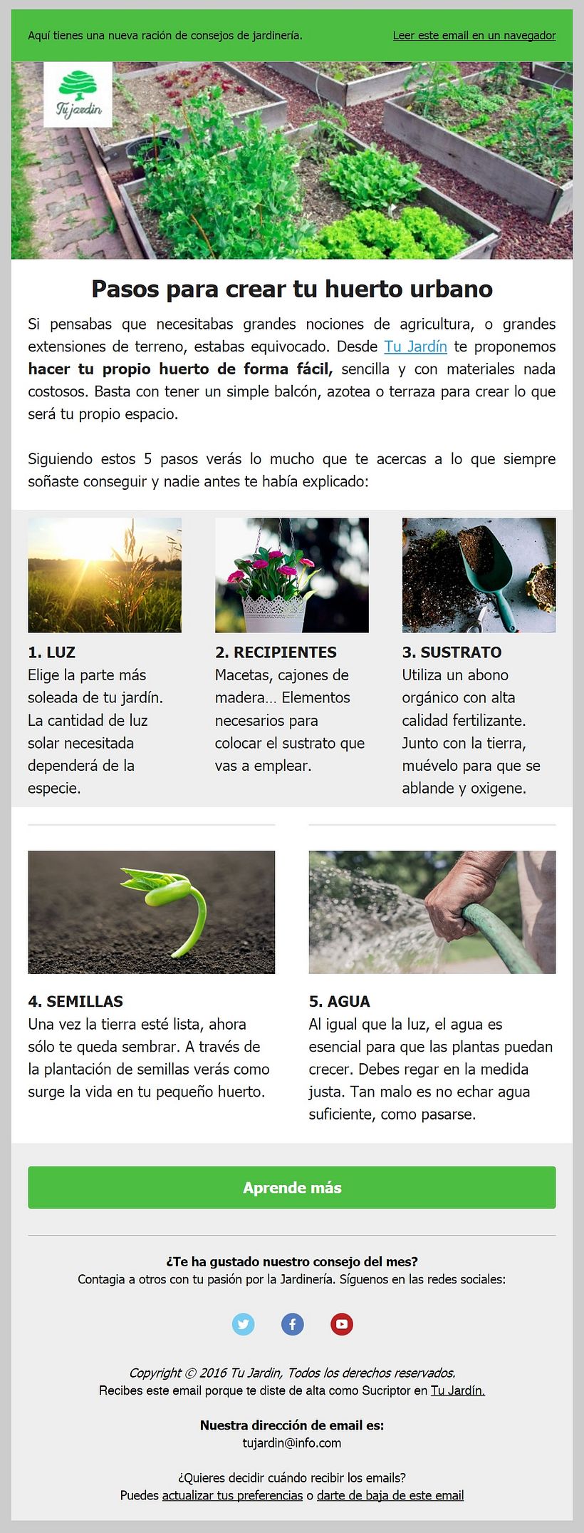 Email: 5 fáciles pasos para crear tu huerto urbano 0