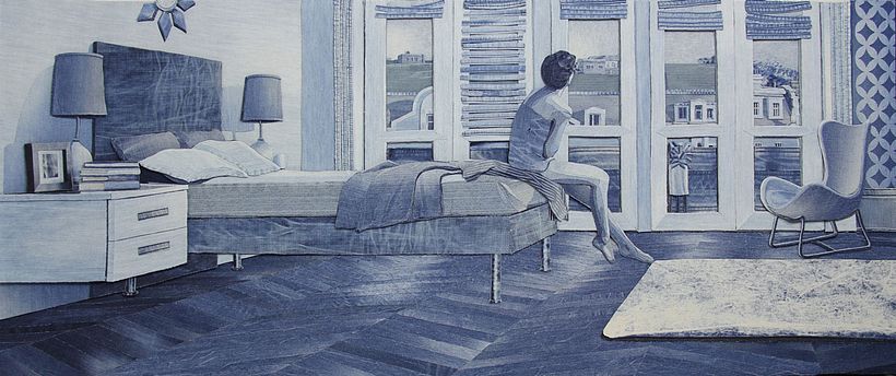 Arte a partir de pedazos de jeans 1