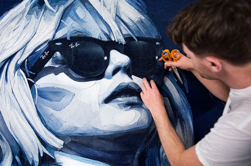 Arte a partir de pedazos de jeans 4