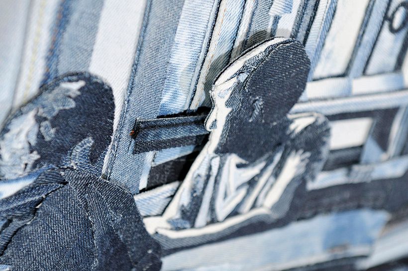 Arte a partir de pedazos de jeans 10