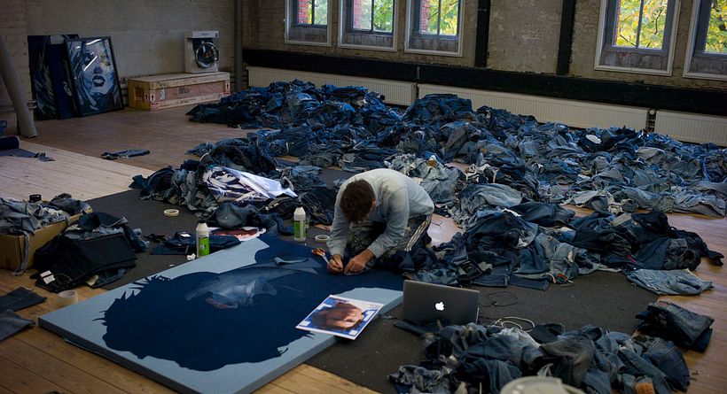 Arte a partir de pedazos de jeans 8