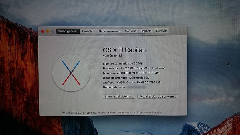 * VENDIDO* Mac Pro 3,1 2x2.8 Ghz Quad-Core (8 cores) 2