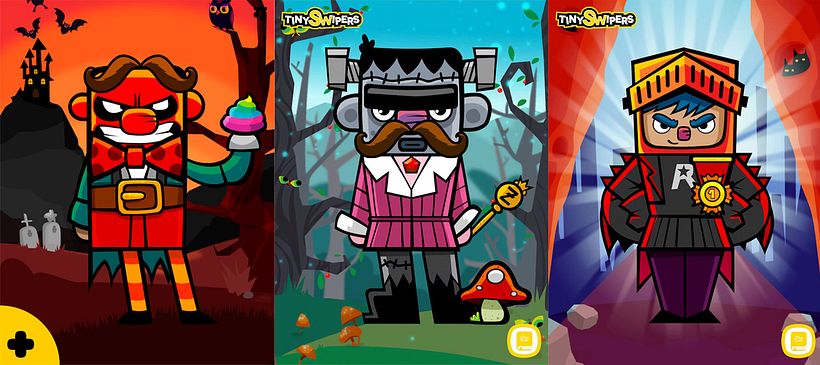 Character design for Tiny Swipers game. 2